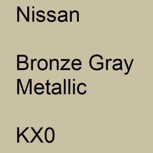 Nissan, Bronze Gray Metallic, KX0.